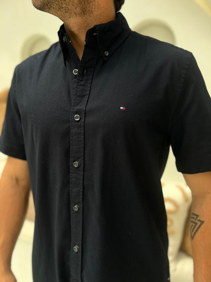 Camisa Tommy Hilfiger Azul Oscuro Manga Corta N.C