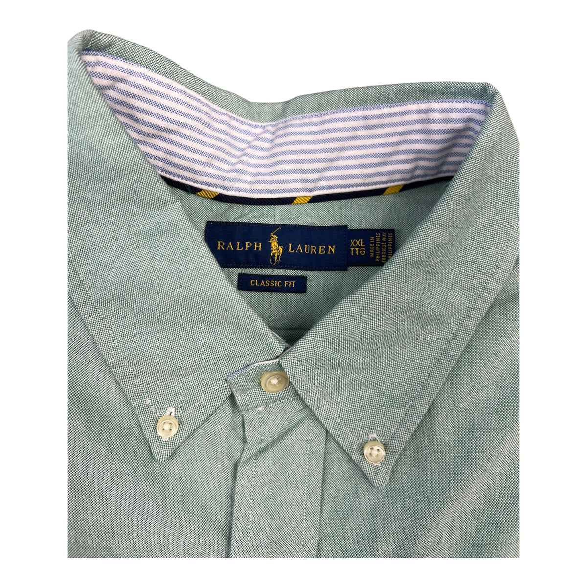 Camisa Polo R.L hombre Oxford Verde Menta Caballo Multicolor