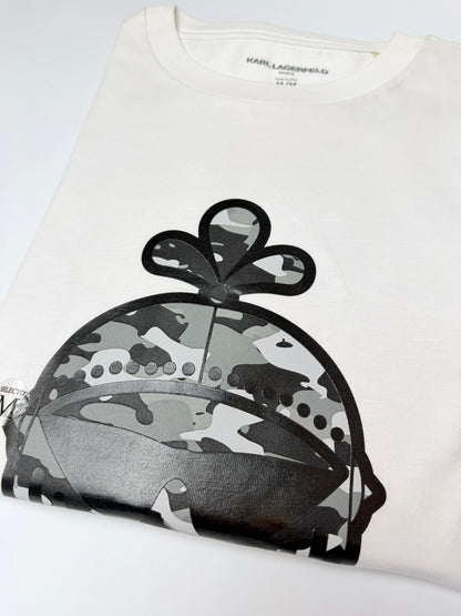 Camiseta Psycho bunny hombre Algodón Blanca Camuflado