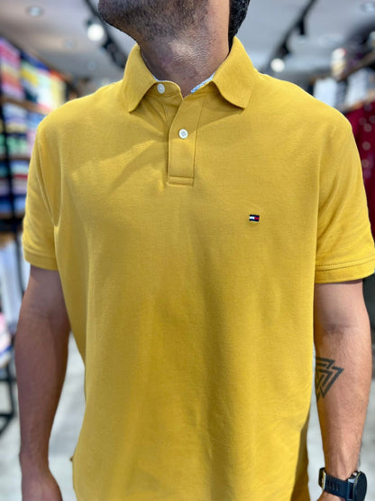 Polo Tommy Hilfiger Hombre Clásico Amarillo