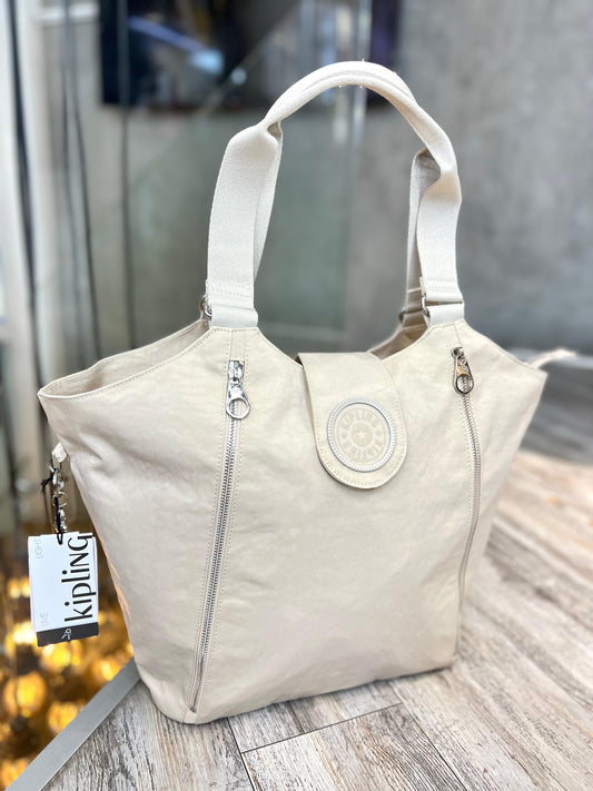 Bolso de Mano Crema de Lujo