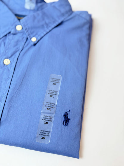 Camisa Polo R.L hombre Algodón Celeste