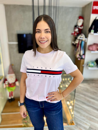 Camiseta Tommy Hilfiger Mujer Rosada