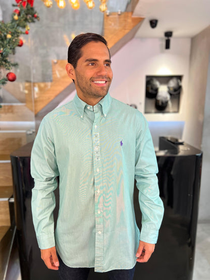 Camisa Polo R.L hombre Algodón Verde