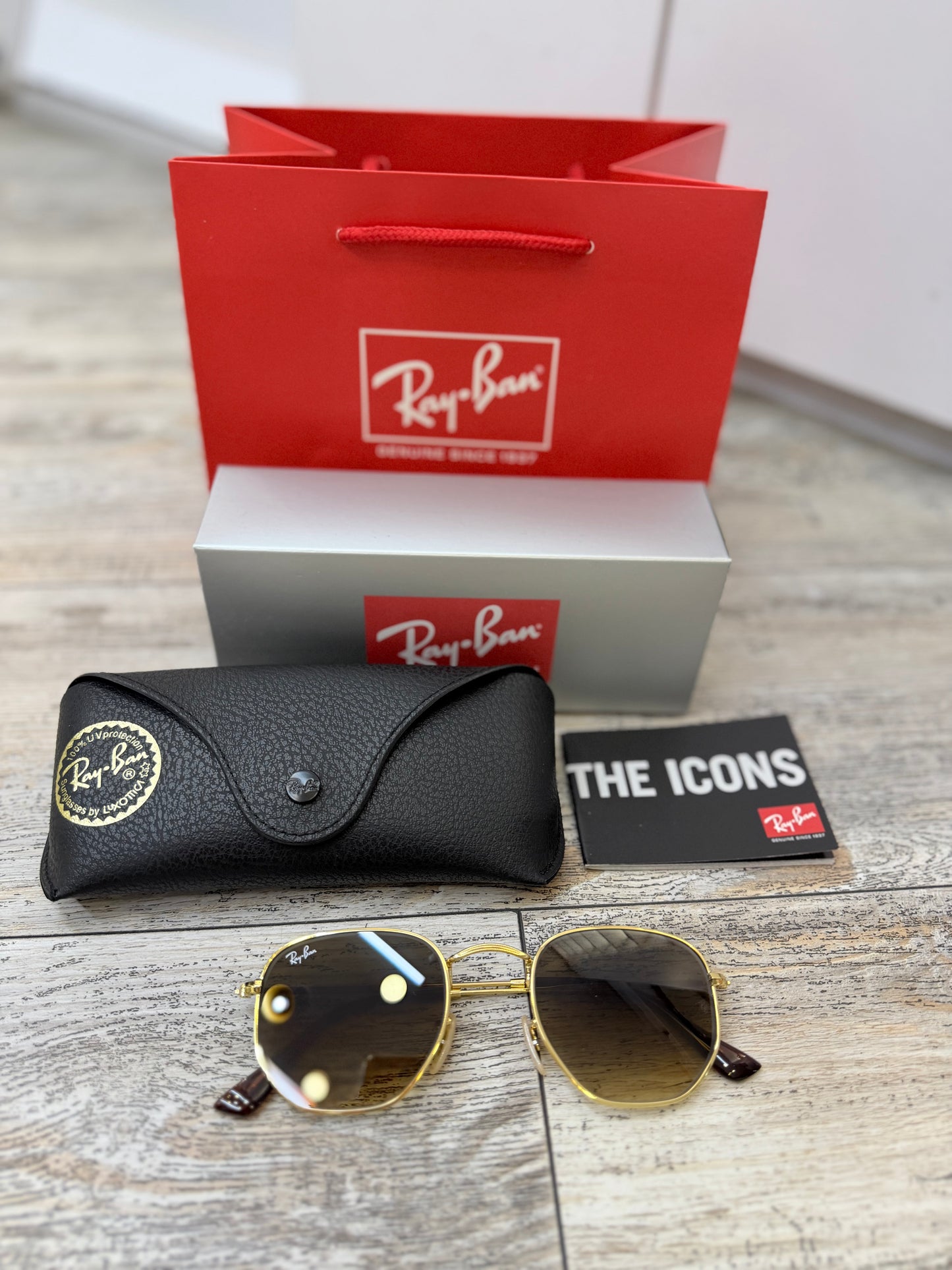 Gafas De Sol Marco Dorado Lente Cafe