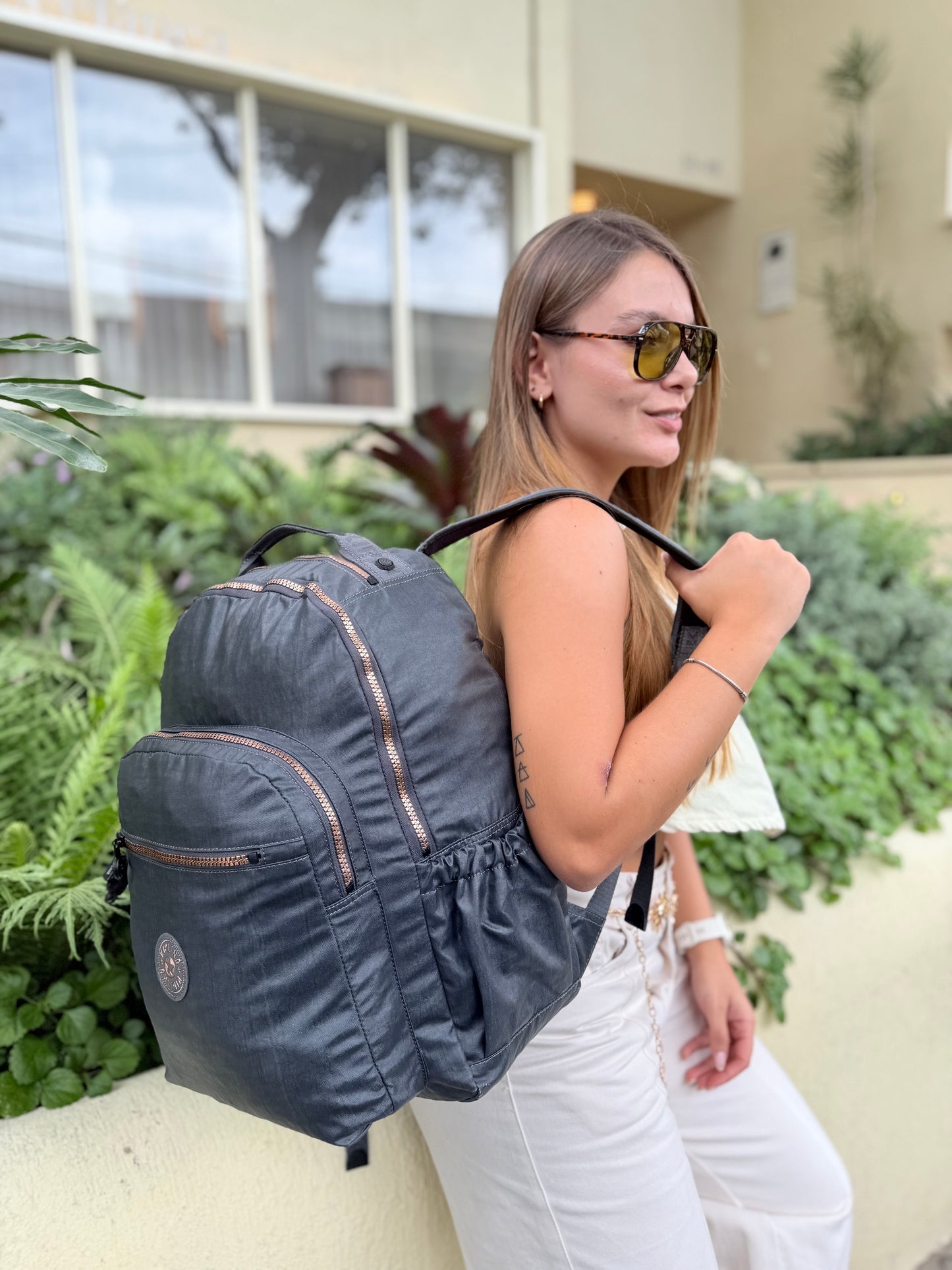 Morral Talla L Gris Metalizado