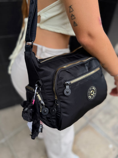 Bolso de Mano Negro-Dorado