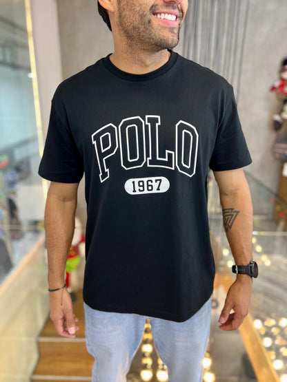 Camiseta Polo R.L hombre Algodón Negra