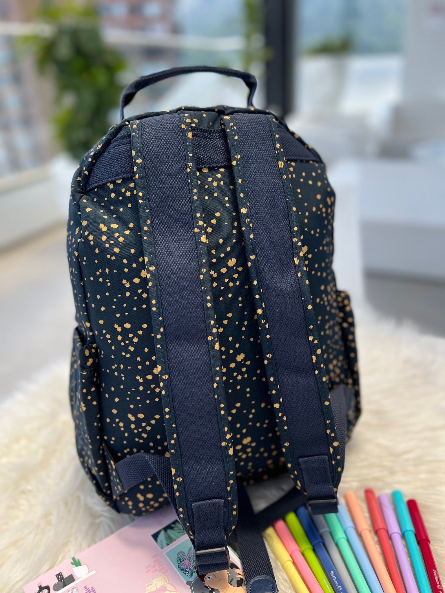 Morral Talla L Azul puntos Dorados