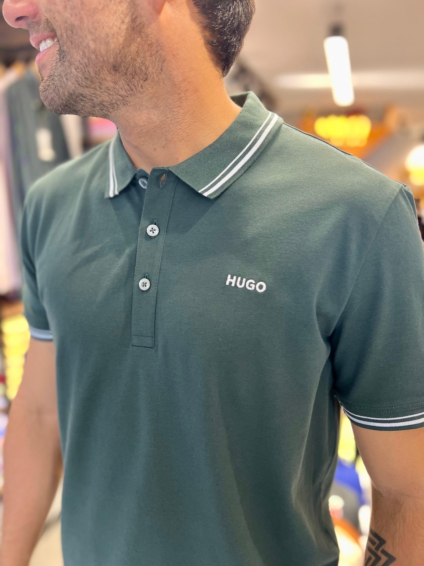 Polo Hugo Boss Verde Slim Fit