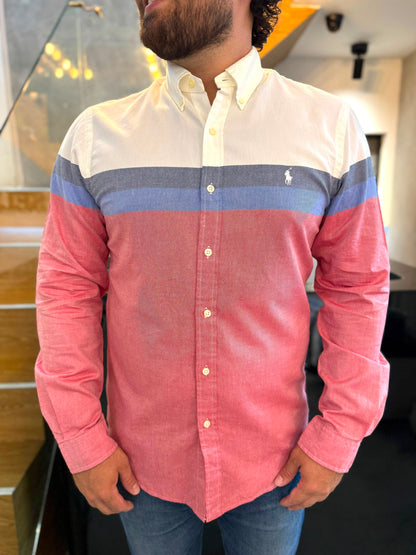 Camisa Polo R.L hombre Oxford Slim fit Multicolor Caballo Blanco