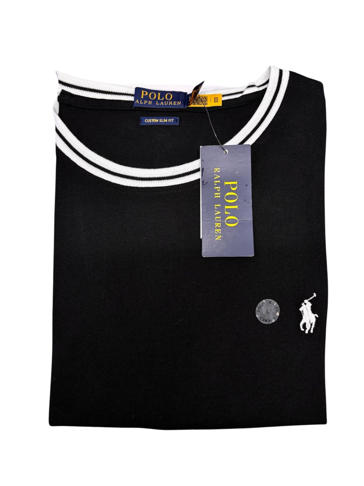 Camiseta Polo R.L hombre Pique Negra