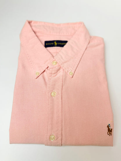 Camisa Polo R.L hombre Oxford Rosada Caballo Multicolor