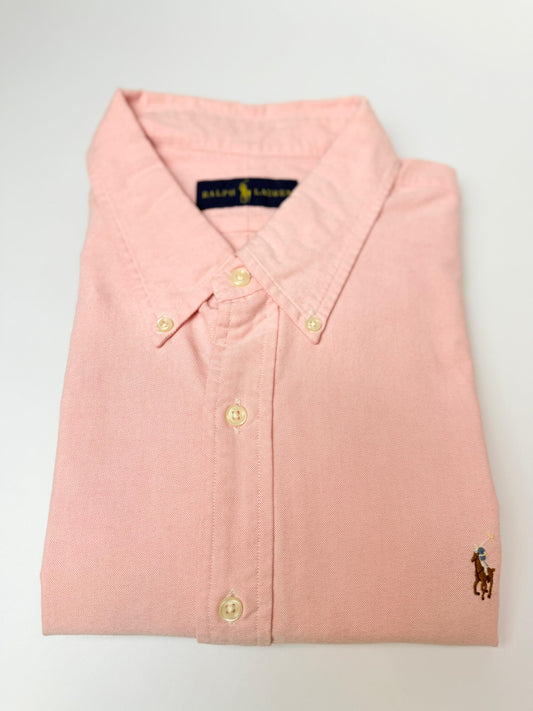 Camisa Polo R.L hombre Oxford Rosada Caballo Multicolor