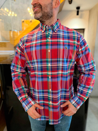 Camisa Polo R.L hombre Oxford Colores Caballo Multicolor