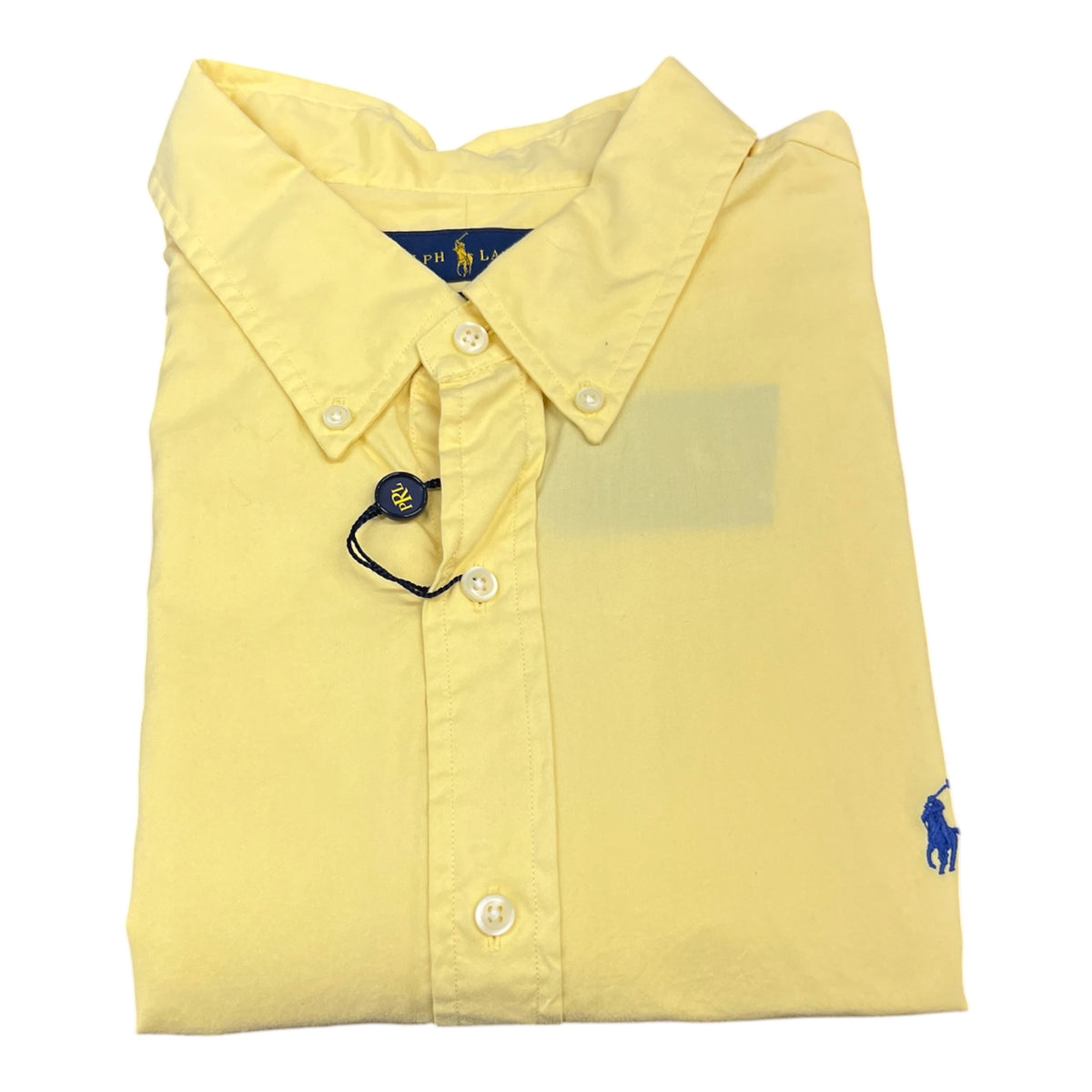 Camisa Polo R.L hombre Algodón Amarilla Caballo Azul