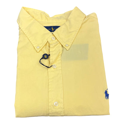 Camisa Polo R.L hombre Algodón Amarilla Caballo Azul