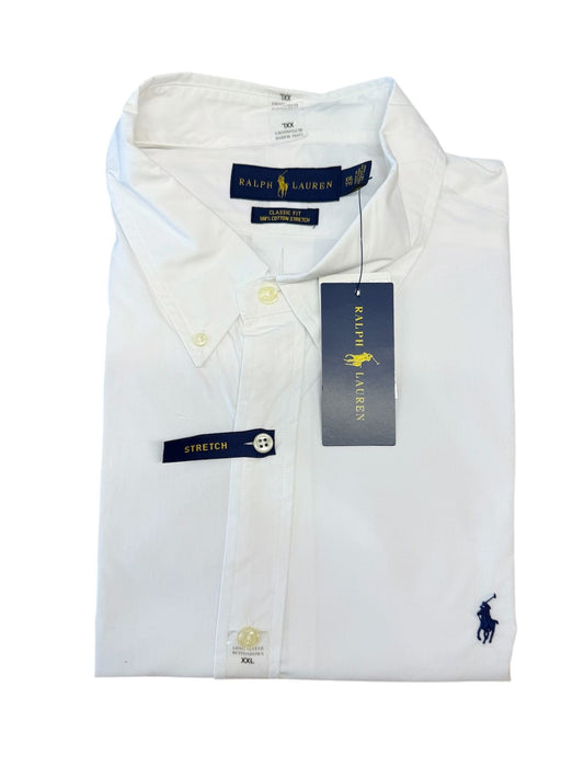Camisa Polo R.L hombre Algodón Blanca