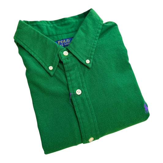 Camisa Polo R.L hombre Algodón Grueso Verde Caballo Morado