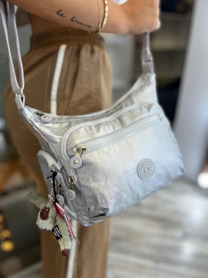 Bolso de Mano Plateado