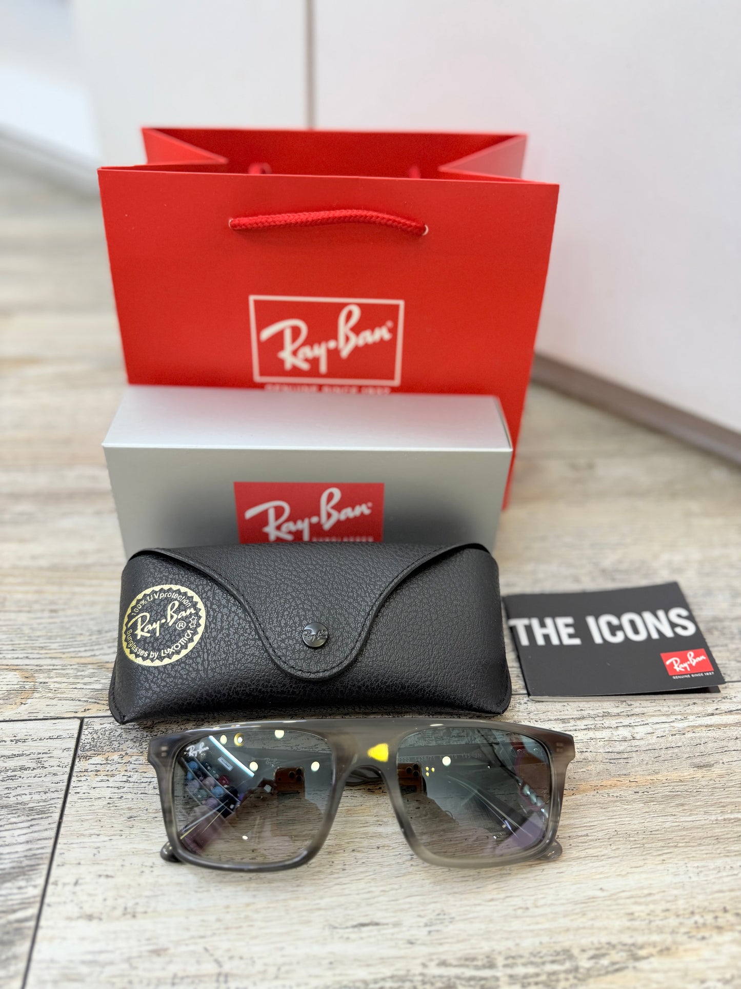 Gafas De Sol Marco Gris Lente Negro