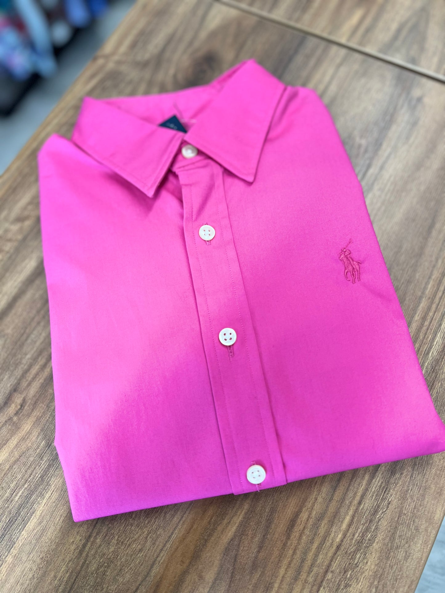 Camisa Polo R.L dama Fuscia