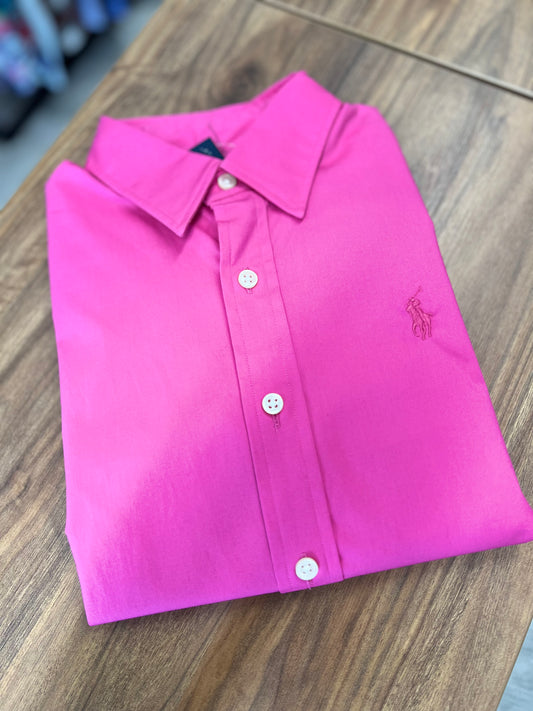 Camisa Polo R.L dama Fuscia
