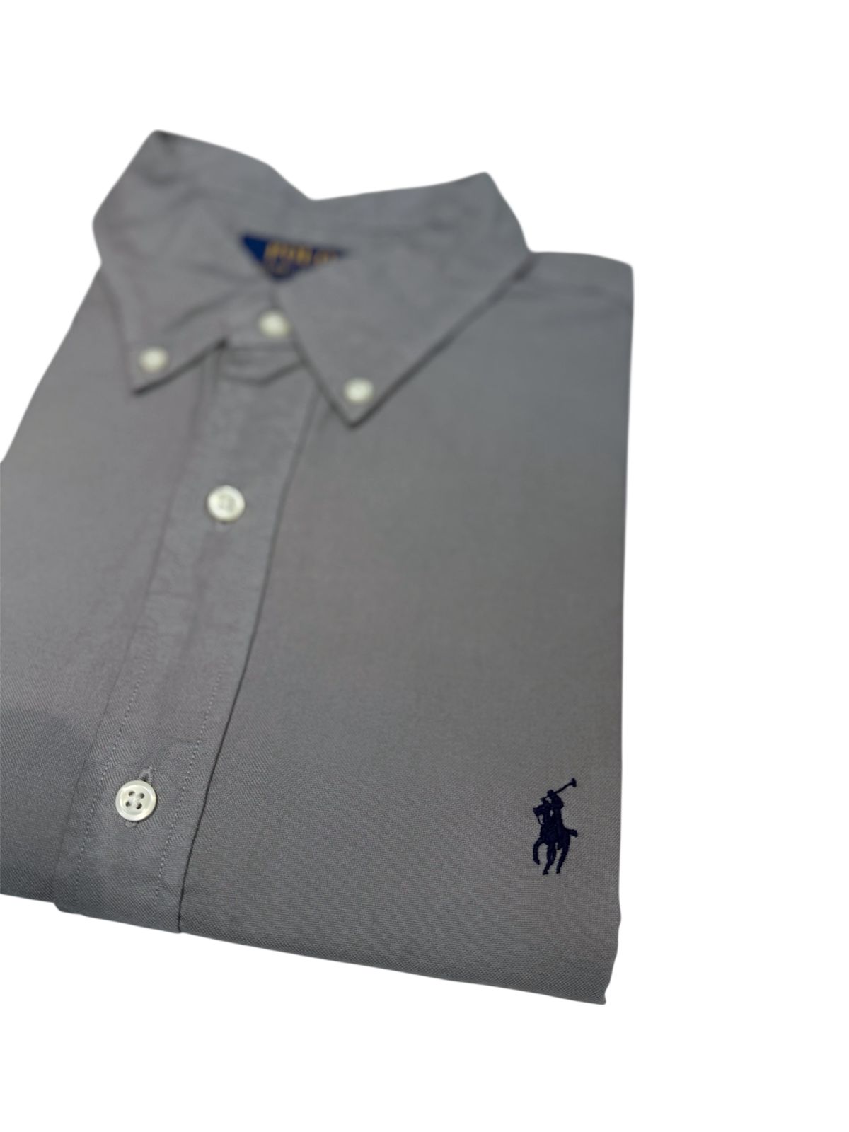 Camisa Polo R.L hombre Oxford Gris