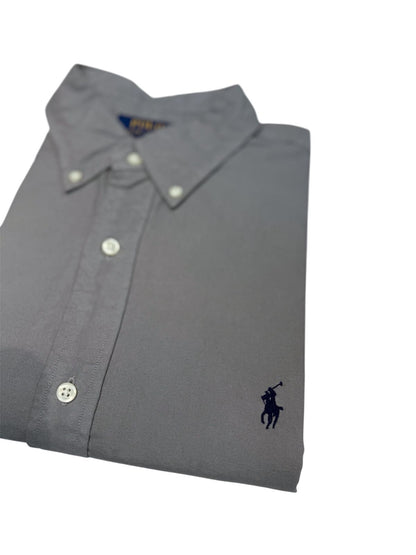 Camisa Polo R.L hombre Oxford Gris