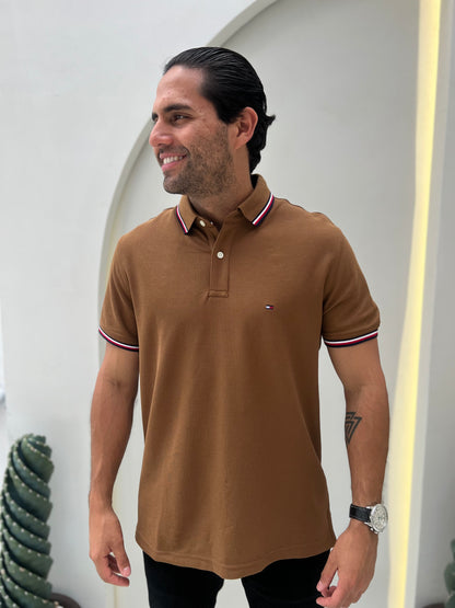 Polo Tommy Hilfiger Hombre Cafe N.C