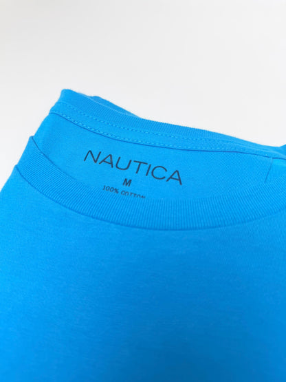 Camiseta Náutica hombre Algodón Celeste