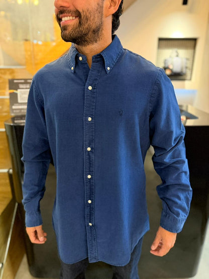 Camisa Polo R.L hombre Algodón Azul Oscuro Caballo Azul