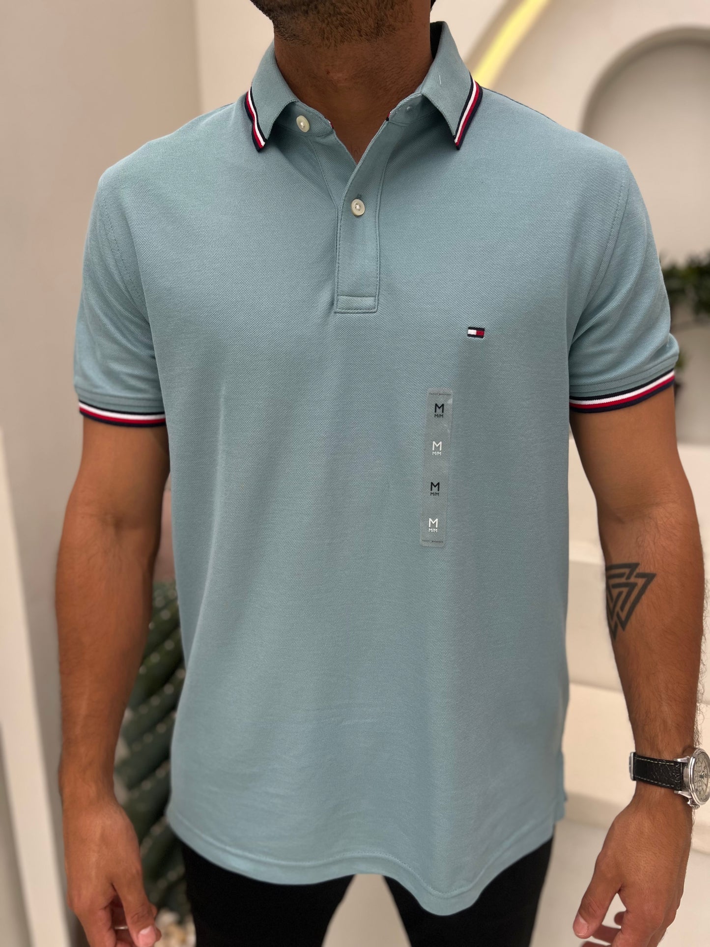 Polo Tommy Hilfiger Hombre Celeste N.C