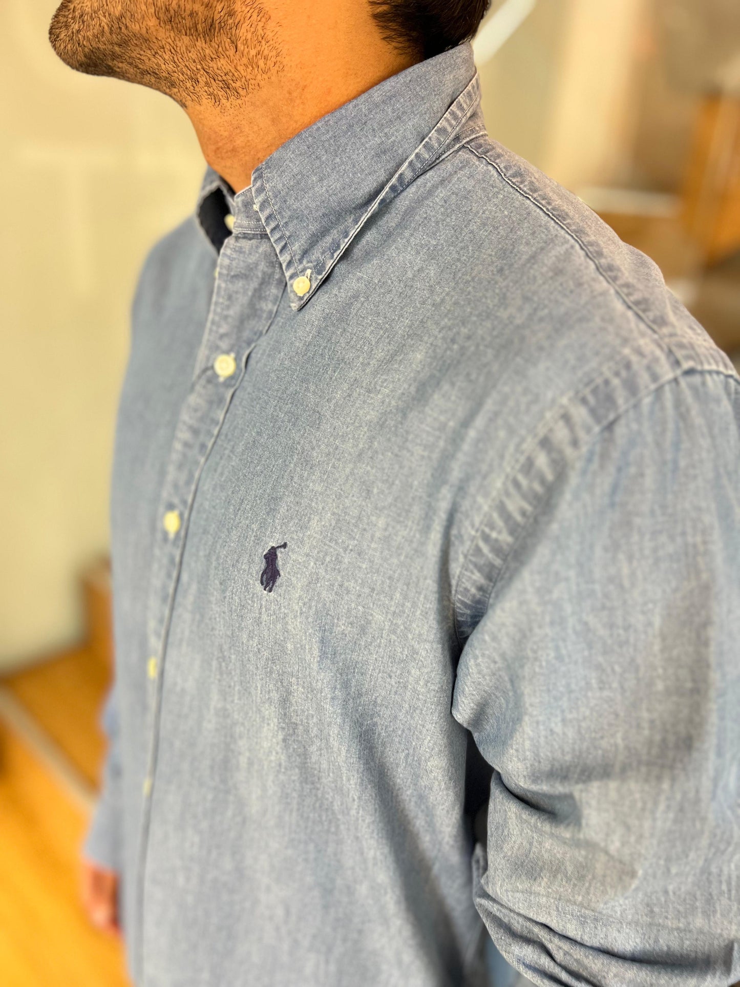 Camisa Polo R.L hombre Algodón Custom Fit
