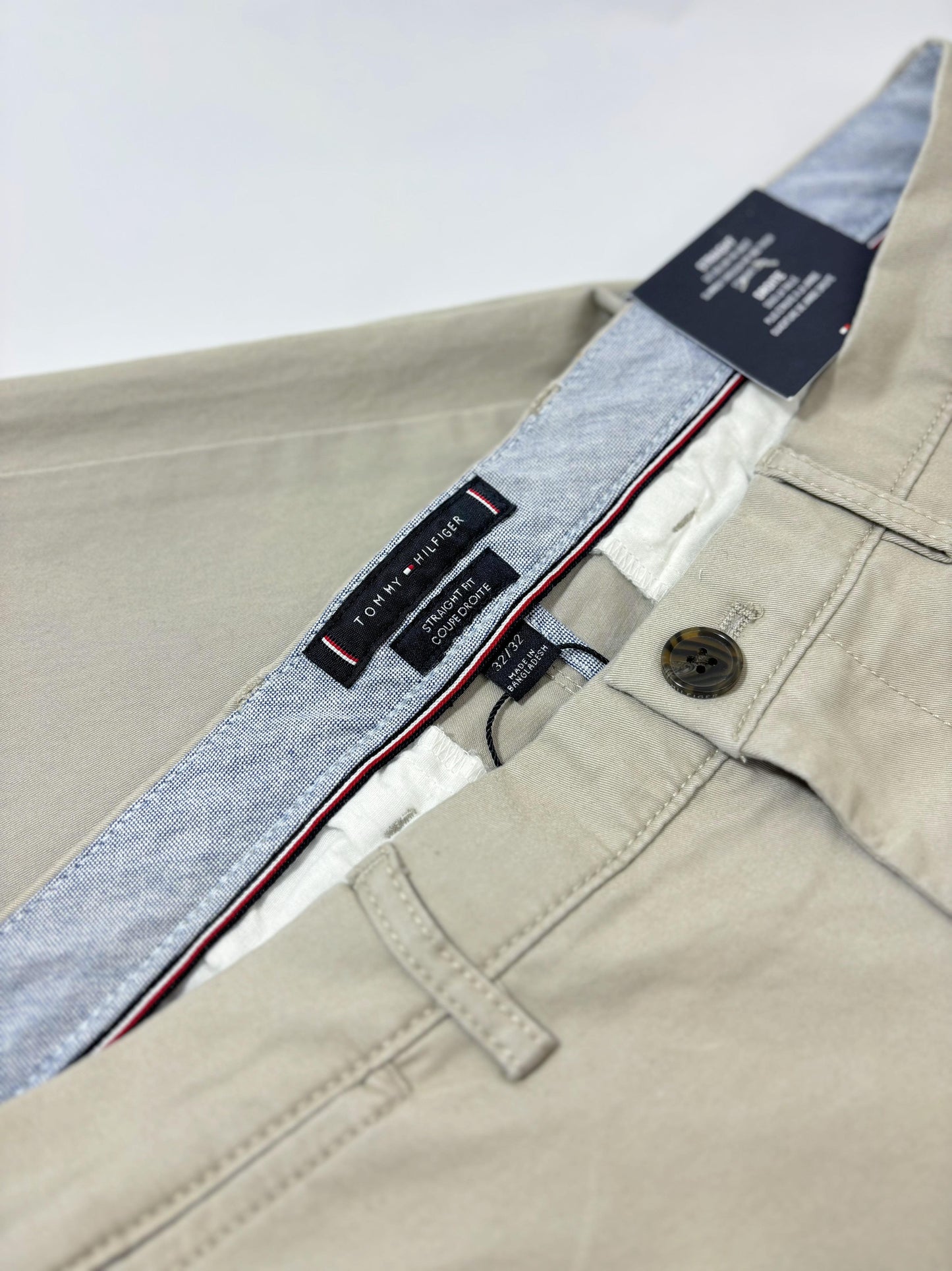 Pantalón Tommy Hilfiger Hombre Regular Straight Kaki