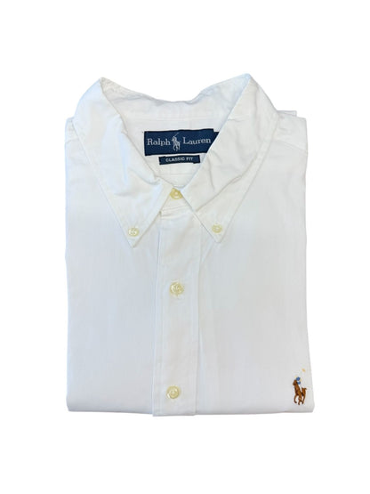 Camisa Polo R.L hombre Algodón Blanca