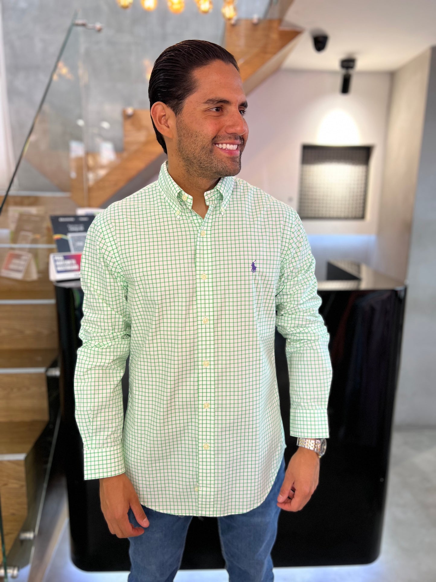Camisa Polo R.L hombre Algodón Slim Fit