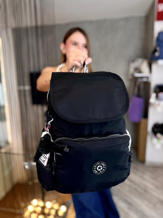 Morral City Pack Talla M Negro-Plateado