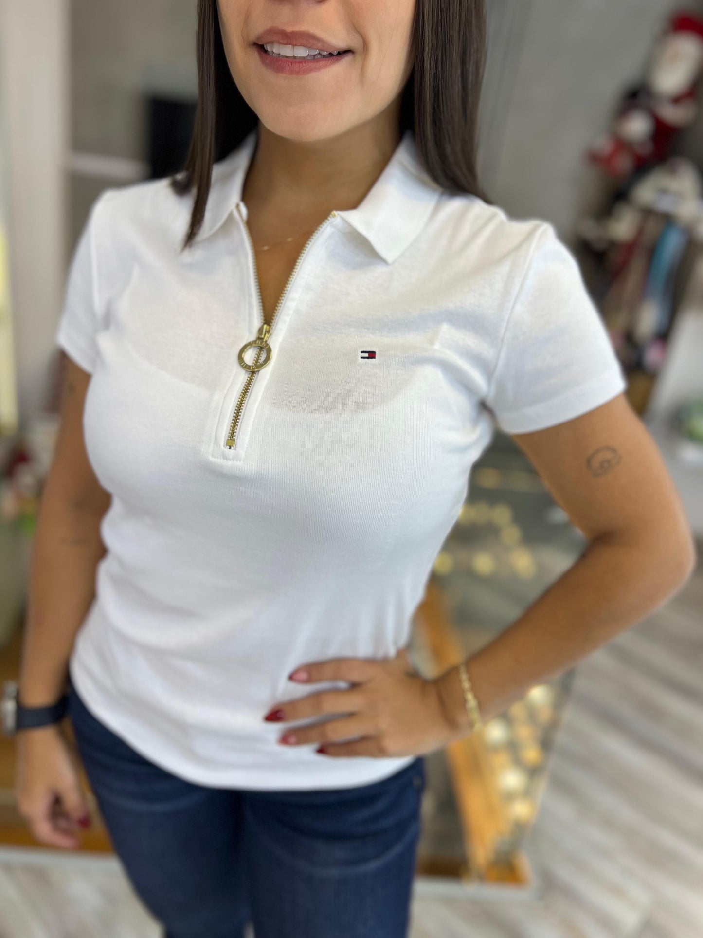 Polo Tommy Hilfiger Mujer Blanco