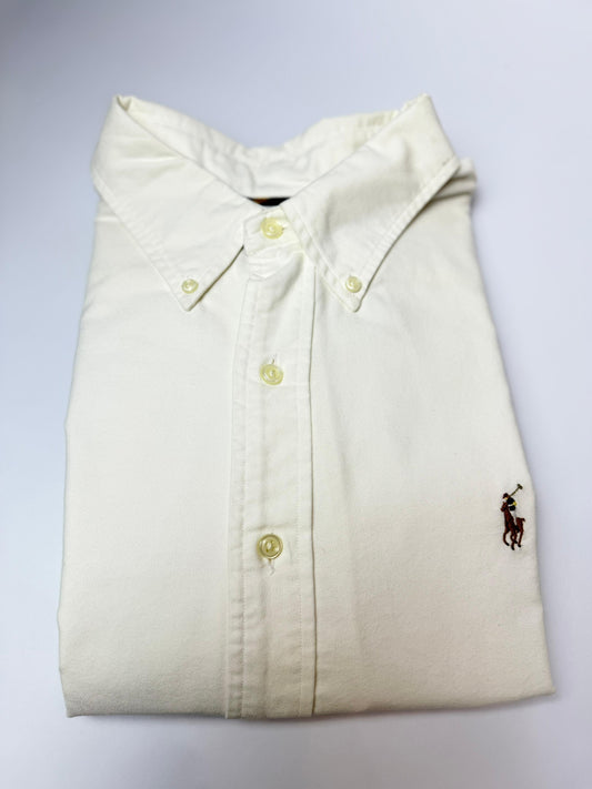 Camisa Polo R.L hombre Oxford Blanca Caballo Multicolor