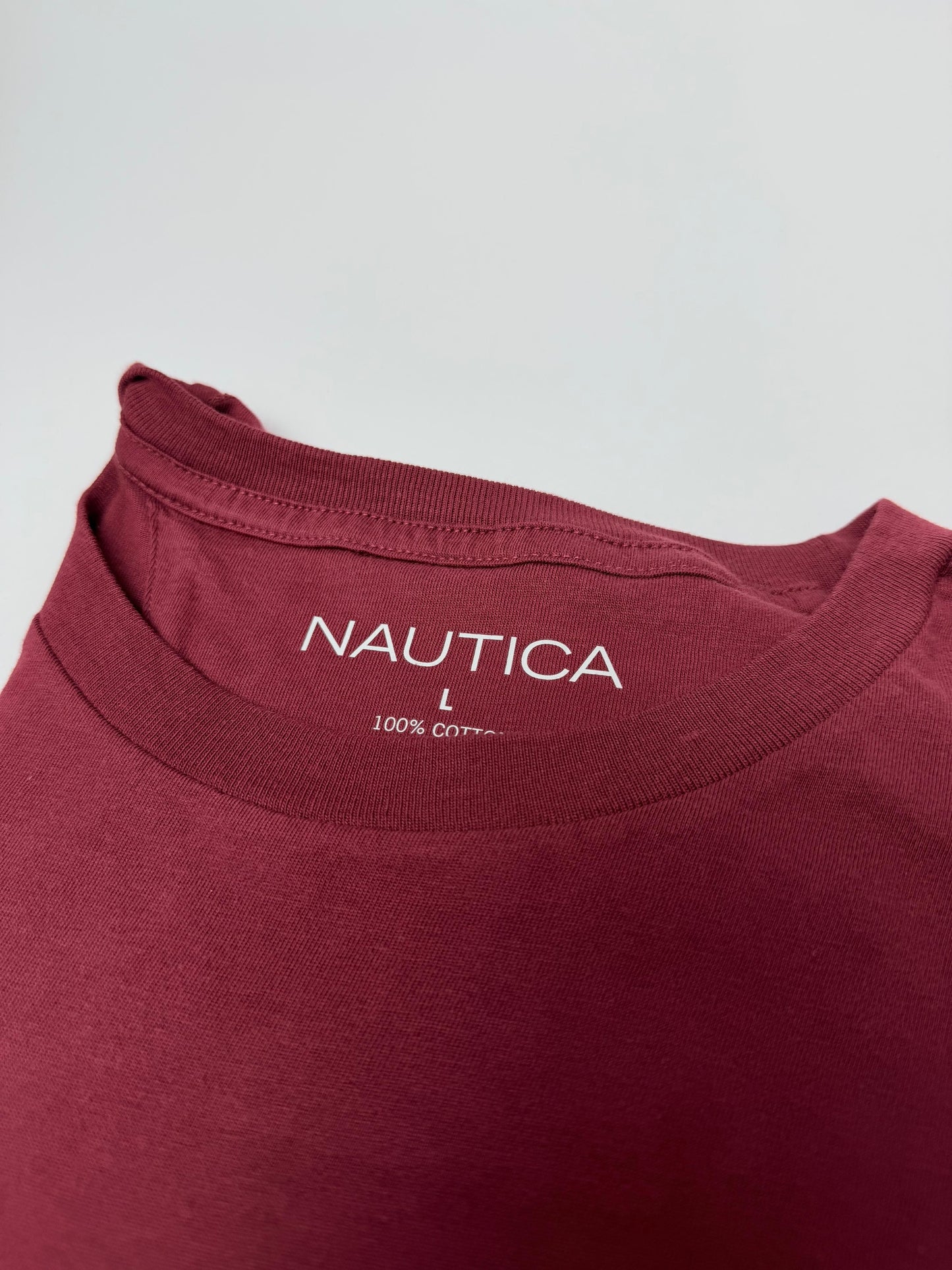 Camiseta Náutica hombre Algodón Vinotinto