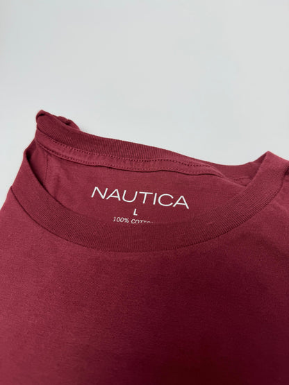 Camiseta Náutica hombre Algodón Vinotinto