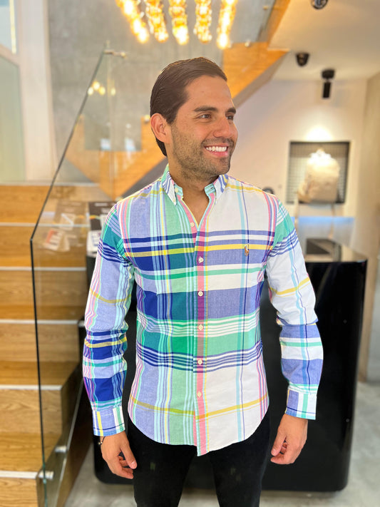 Camisa Polo R.L hombre Oxford Slim Fit