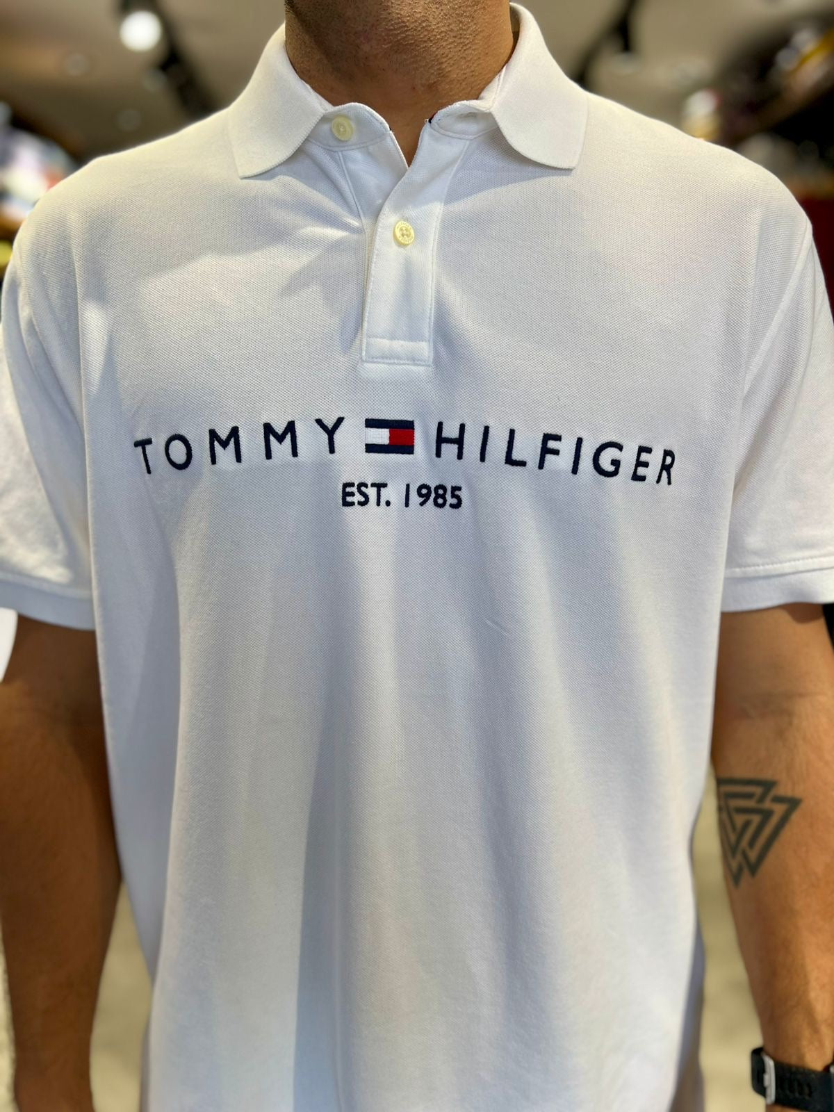 Polo Tommy Hilfiger Hombre Blanco