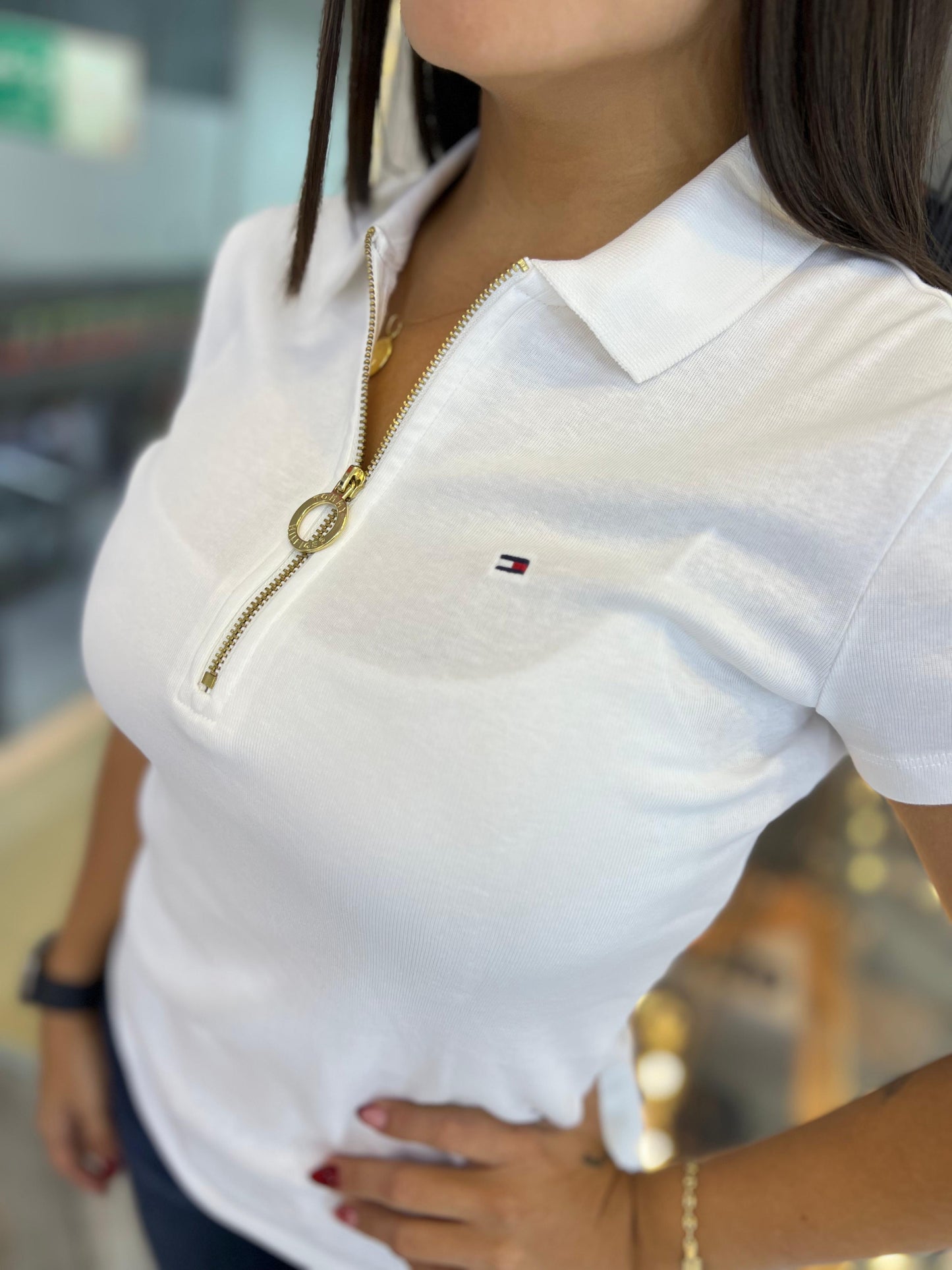 Polo Tommy Hilfiger Mujer Blanco