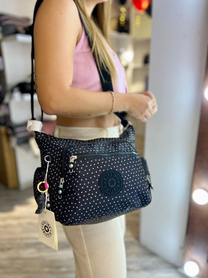 Bolso de Mano Negro Estampado