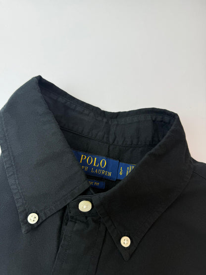 Camisa Polo R.L hombre Oxford Negra
