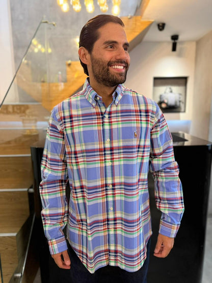 Camisa Polo R.L hombre Oxford Colores Caballo multicolor