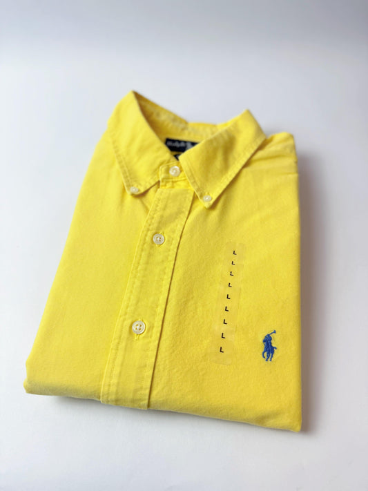 Camisa Polo R.L hombre Oxford Amarilla