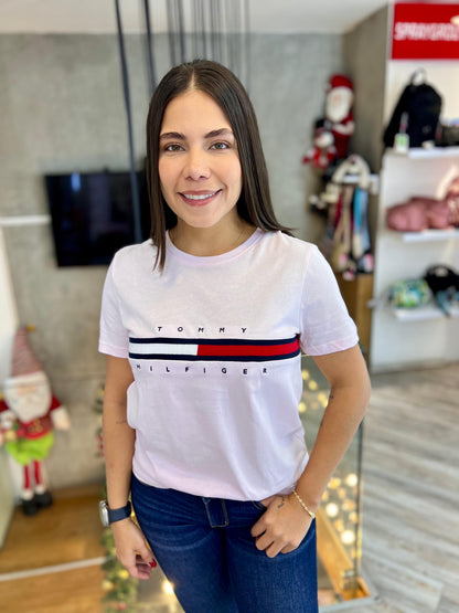 Camiseta Tommy Hilfiger Mujer Rosada